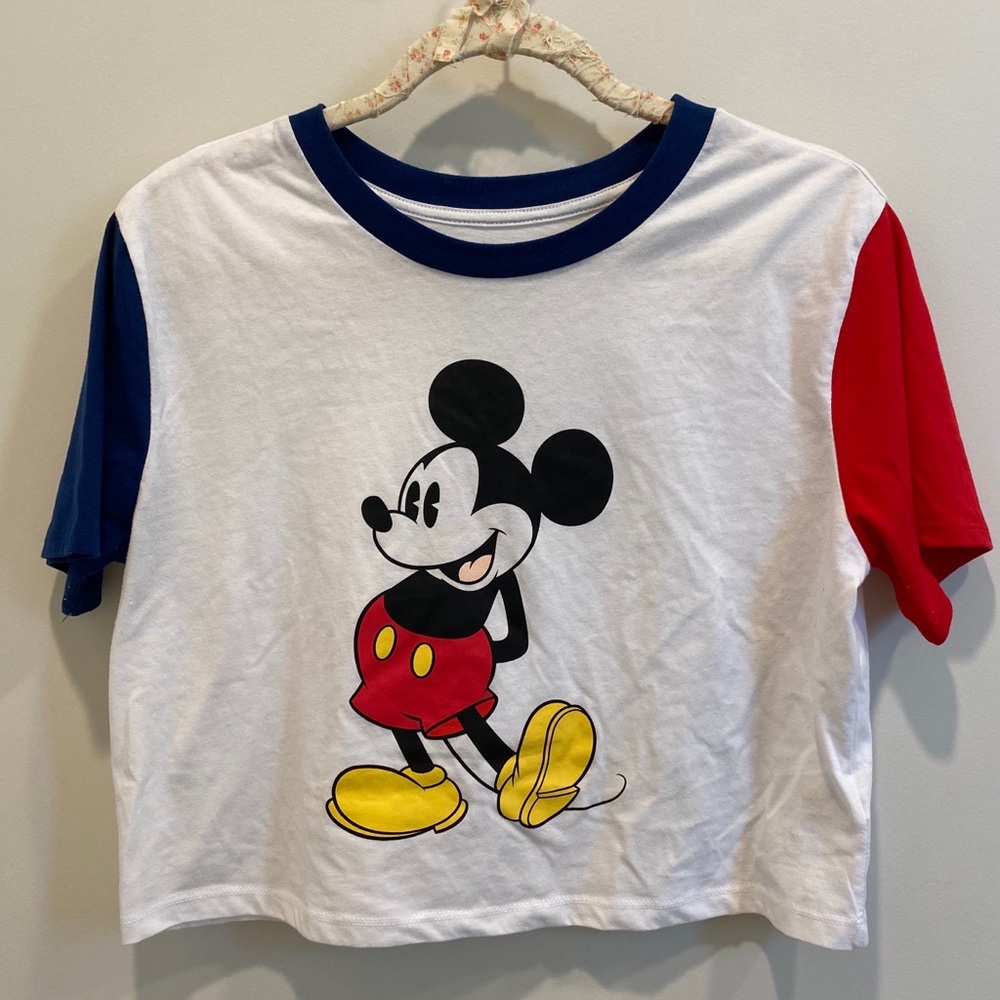 Cropped F21 Disney Mickey T-shirt